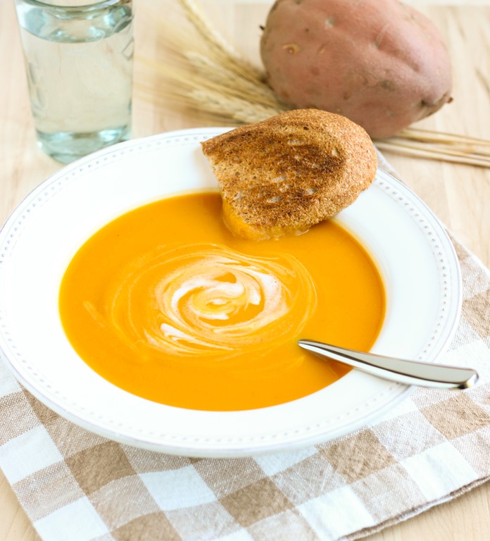 Butternut Squash and Sweet Potato Soup {vegan}