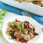 Sun Dried Tomato Kale and Chicken Sausage Quinoa Bake