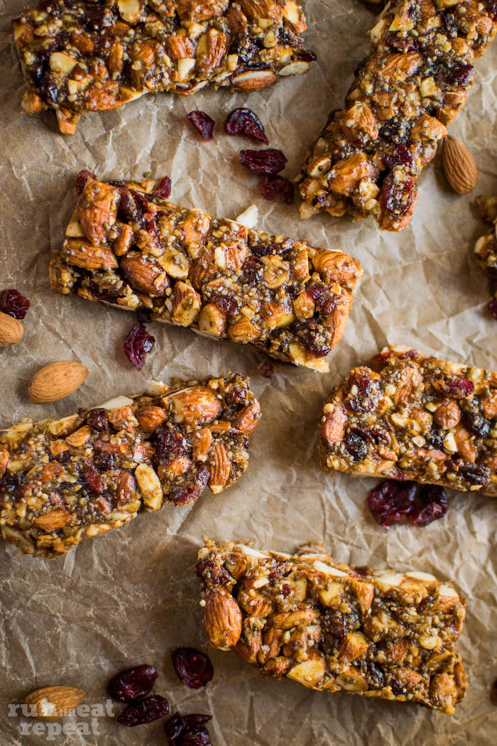 Cranberry Pumpkin Almond Granola Bars