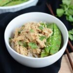 Crock-Pot Asian Chicken with Stir Fried Sesame Pea Pods