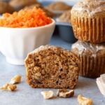 Whole Grain Carrot Cake Muffins with Walnuts – Fit Foodie Finds