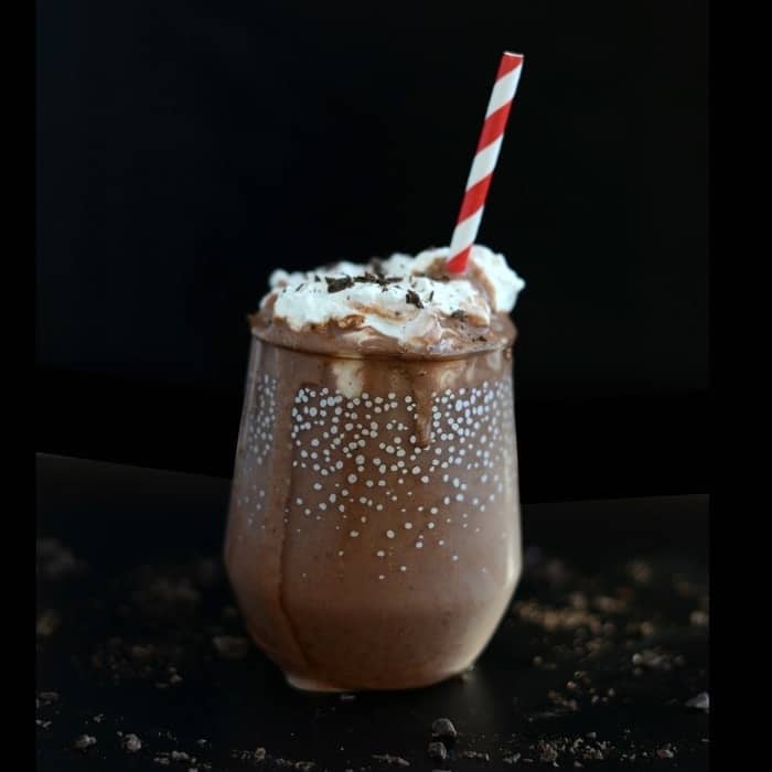 Dark Chocolate Peppermint Protein Shake