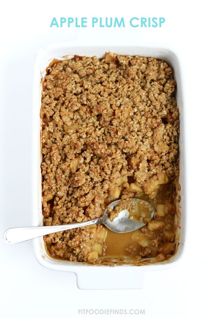 Gluten-Free Apple Plum Crisp #fall #glutenfree