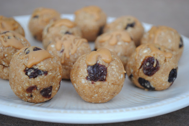 Lower Calorie Oatmeal Rasin PB Balls