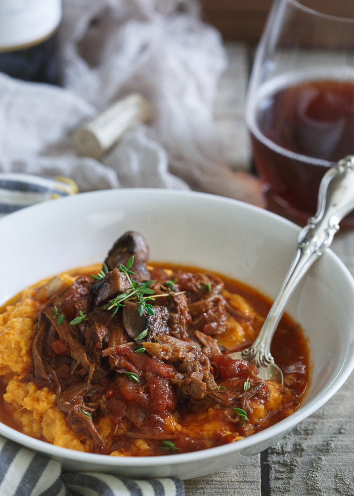 Serve it over mashed sweet potatoes or toss it with pasta, either way this slow cooker short rib ragu is the perfect comfort food as the weather gets cooler.