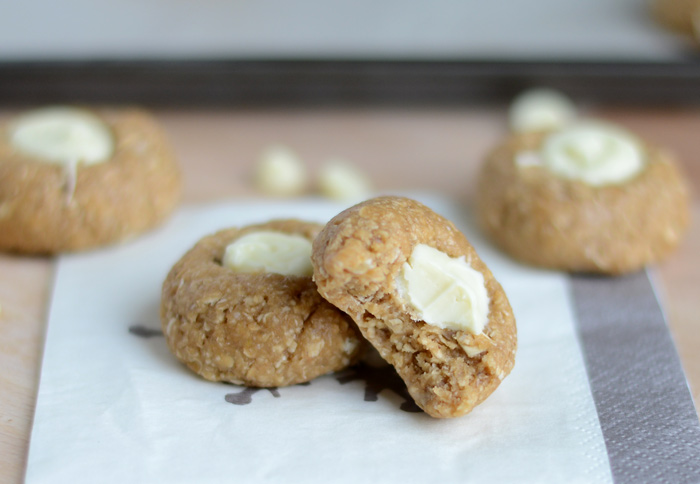 White Chocolate Protein Thumbprints