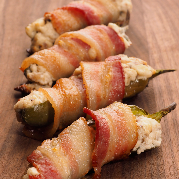 Bacon Wrapped Dates Stuffed with Goat Cheese