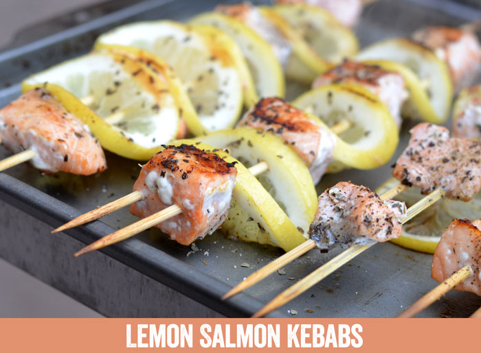 Lemon Salmon Kebabs