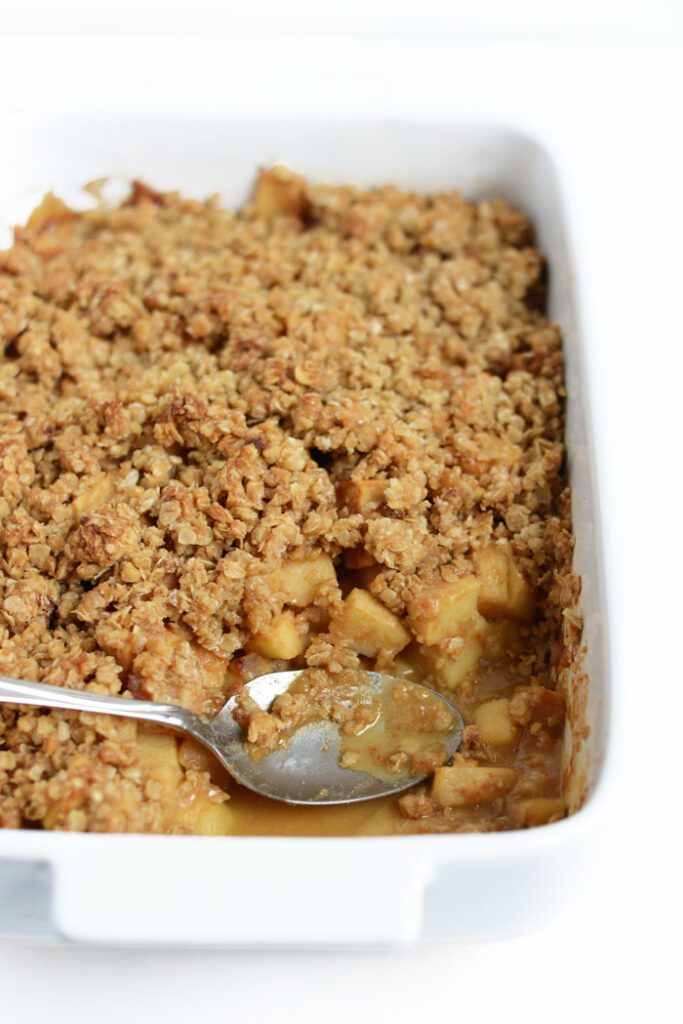 Gluten-Free Apple Plum Crisp #fall #glutenfree