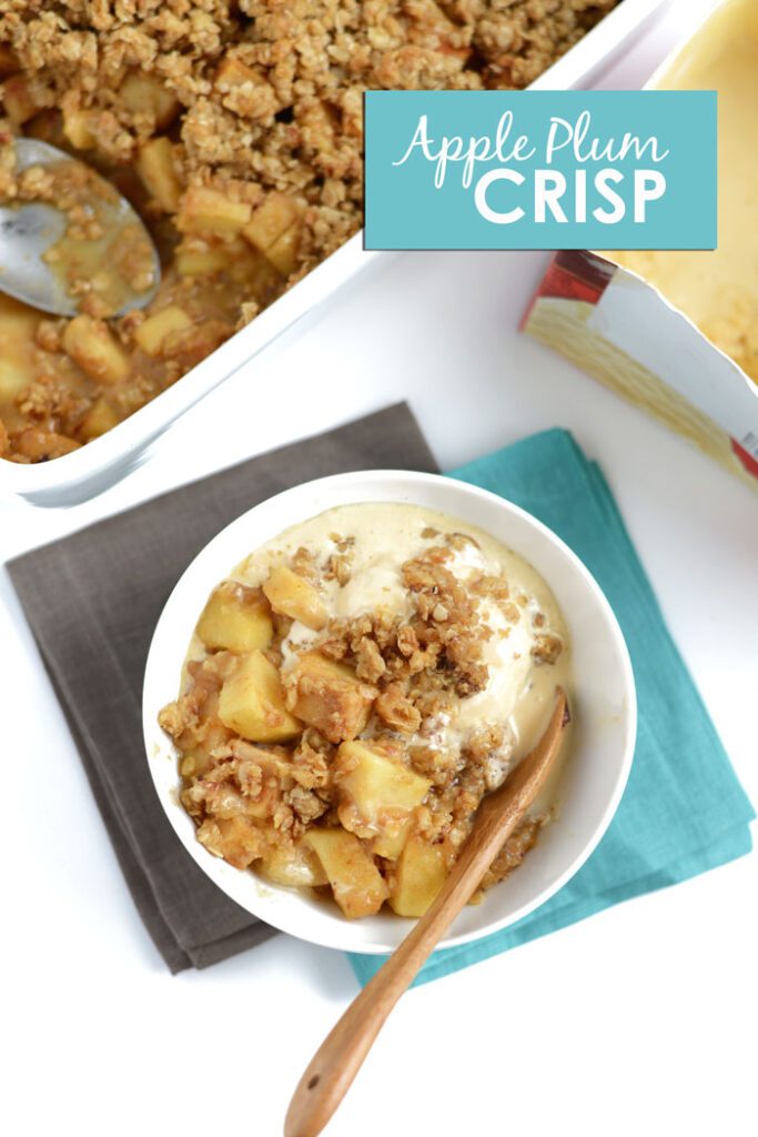 Gluten-Free Apple Plum Crisp #fall #glutenfree