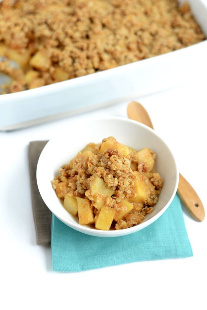 Gluten-Free Apple Plum Crisp #fall #glutenfree