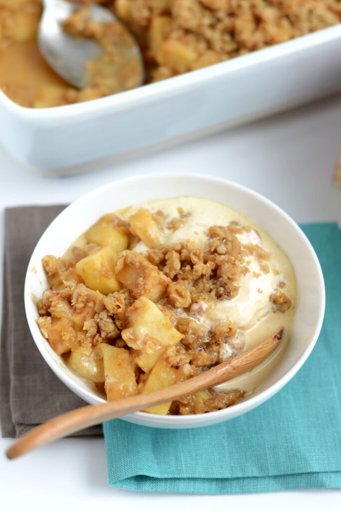 Gluten-Free Apple Plum Crisp #fall #glutenfree