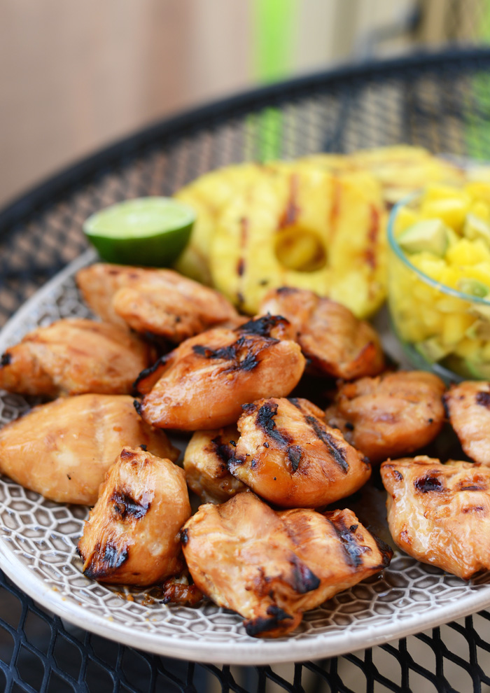 Tropical Teriyaki Chicken Breasts with Grilled Pineapple