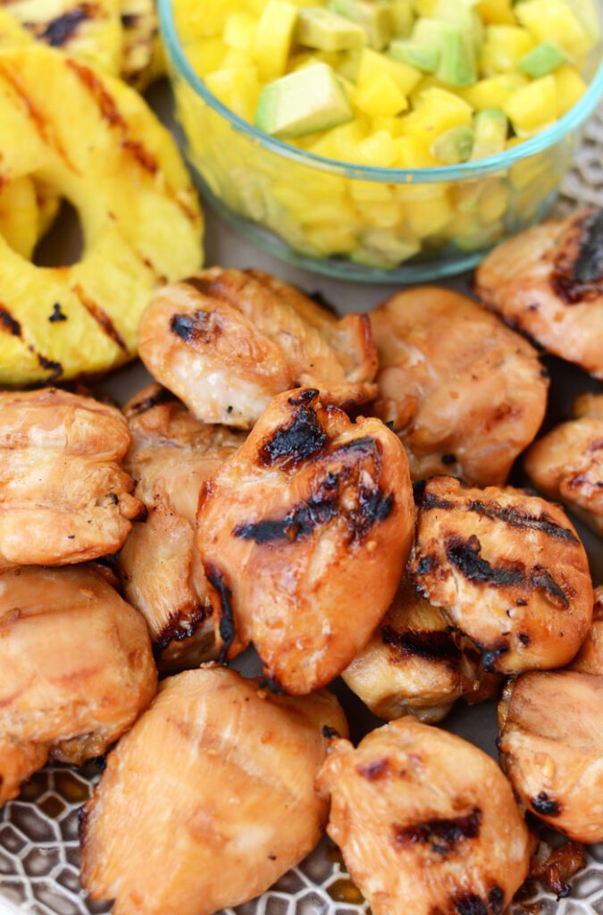 Tropical Teriyaki Chicken Breast with Grilled Pineapple, made with Gold n' Plump Chicken. Pure summer bliss. #healthy