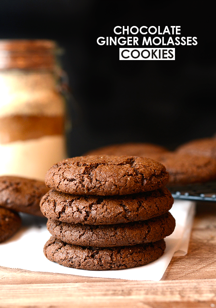 DIY Holiday in a Jar: Chewy Chocolate Ginger Molasses Cookies