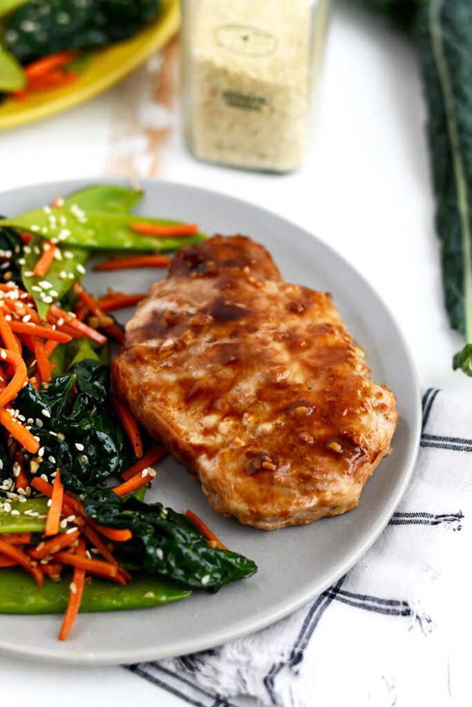 Make these Gluten-Free Asian-Style Pork Chops for a healthy, weeknight dinner that the entire family will love!