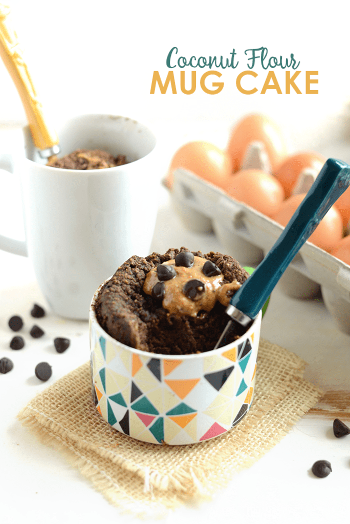 Whip up this easy coconut flour mug cake for dessert in just a couple of minutes. It's paleo, grain-free, and refined sugar-free!