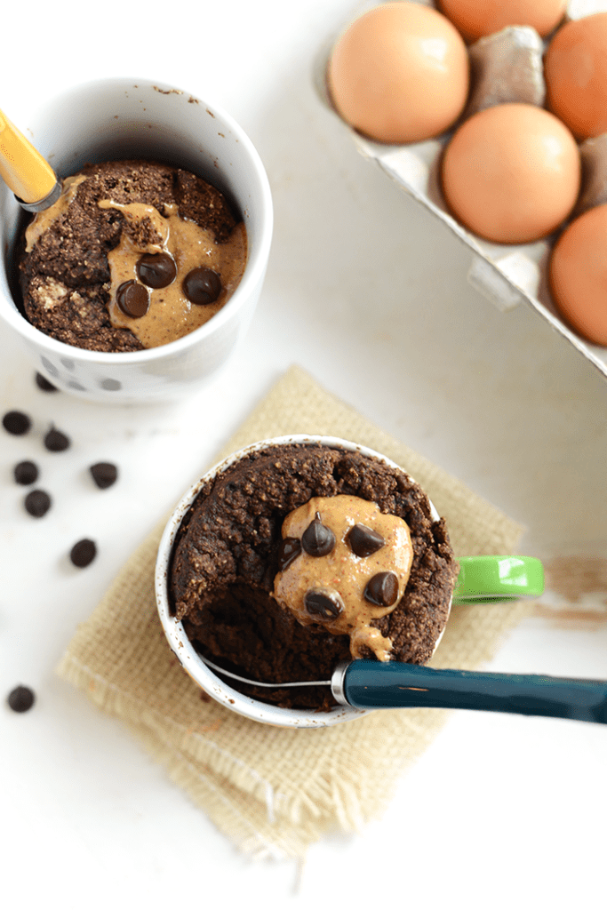 Whip up this easy coconut flour mug cake for dessert in just a couple of minutes. It's paleo, grain-free, and refined sugar-free!