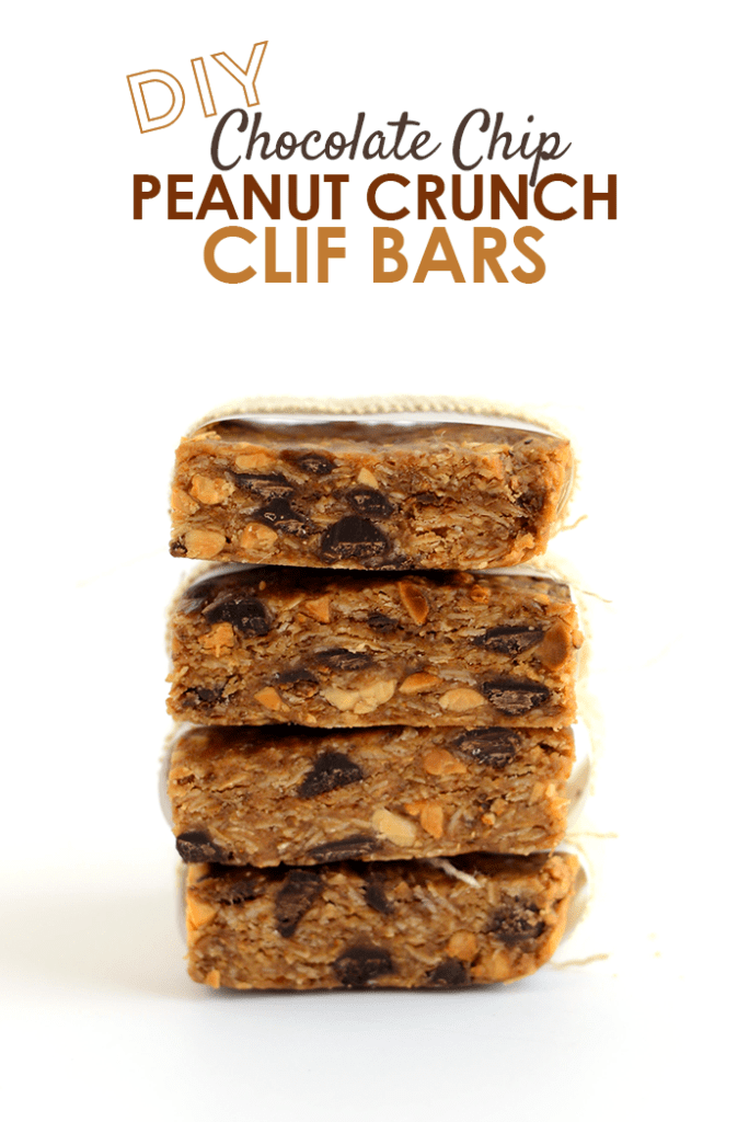 Make your own homemade clif bars with just a few simple ingredients! They're gluten and refined-sugar free making them a healthy snack!