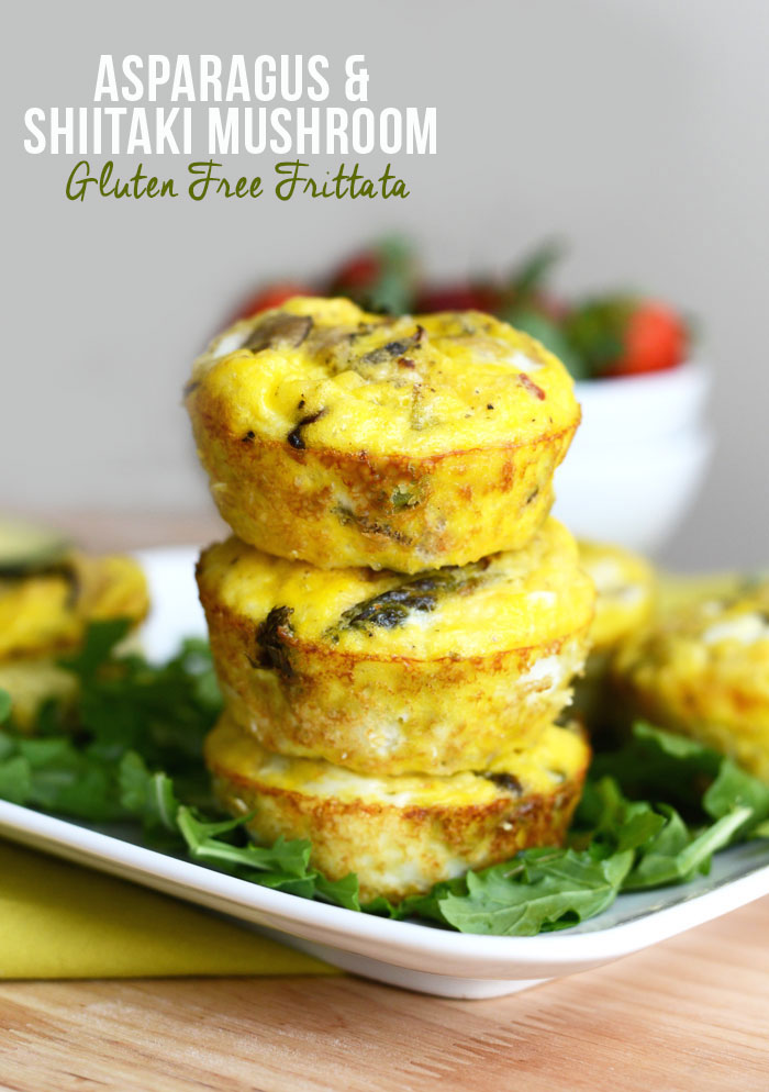 Asparagus and Shiitaki Mushroom Frittatas #GlutenFree 