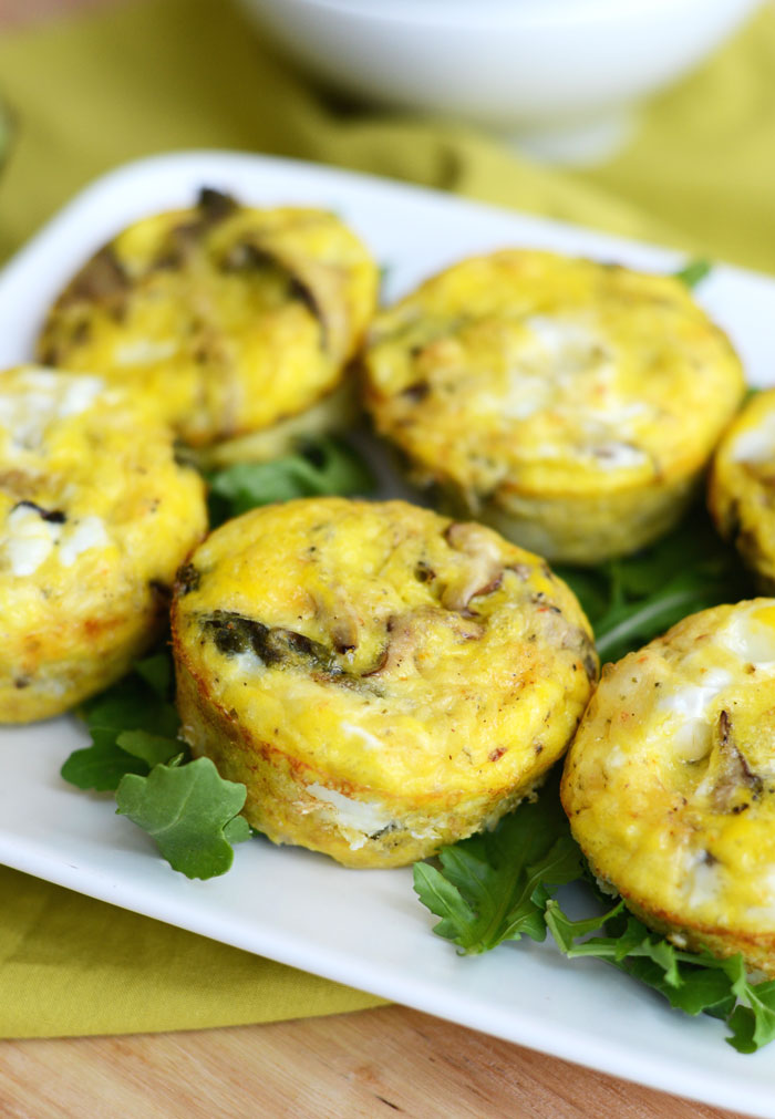 Asparagus and Shiitaki Mushroom Frittatas #GlutenFree