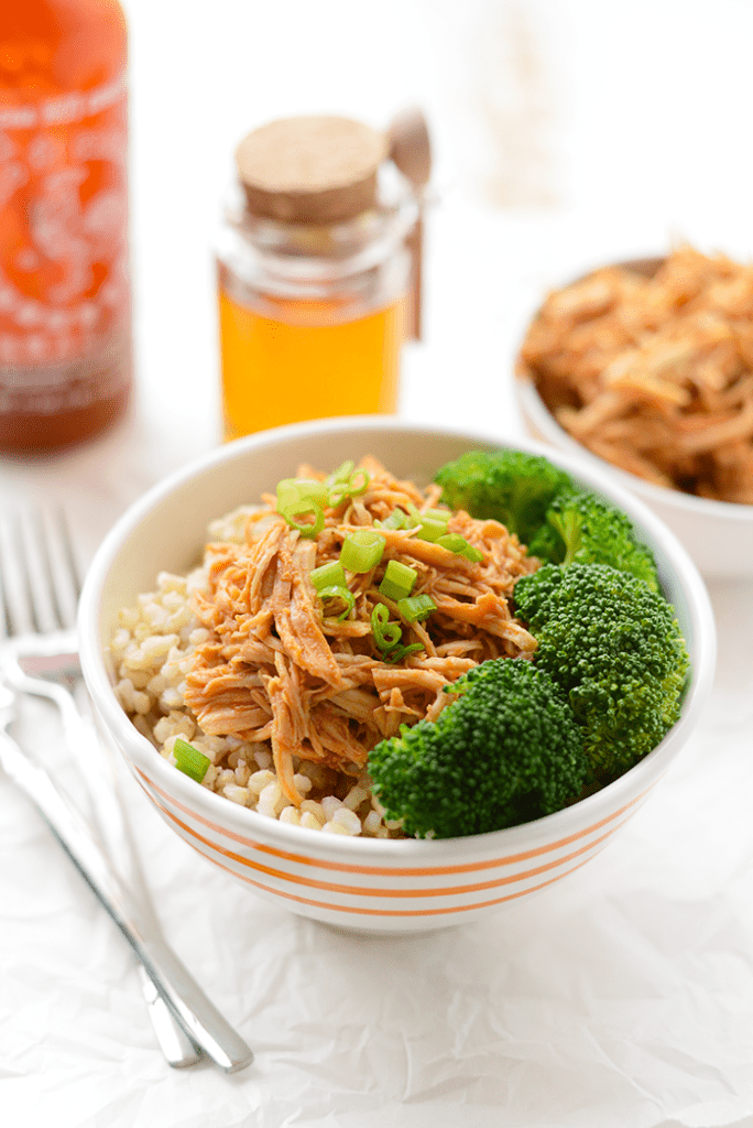 All you need are 5 ingredients to make this delicious, clean-eating crock-pot honey sriracha chicken that's made with REAL food.