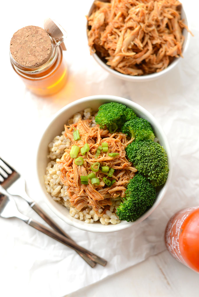 All you need are 5 ingredients to make this delicious, clean-eating crock-pot honey sriracha chicken that's made with REAL food.