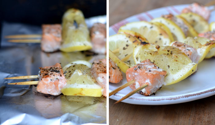 Lemon Salmon Kebabs