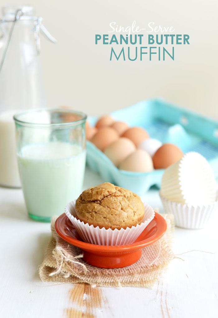 Single-Serve Peanut Butter Muffin 2 Ways #glutenfree #vegan #recipe