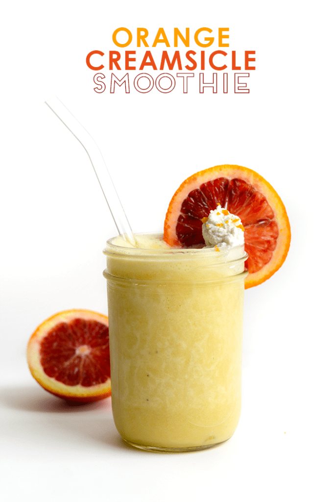 All you need are 4 simple ingredients to make this delicious and creamy Orange Creamsicle Smoothie that is packed with Vitamin C and flavor!