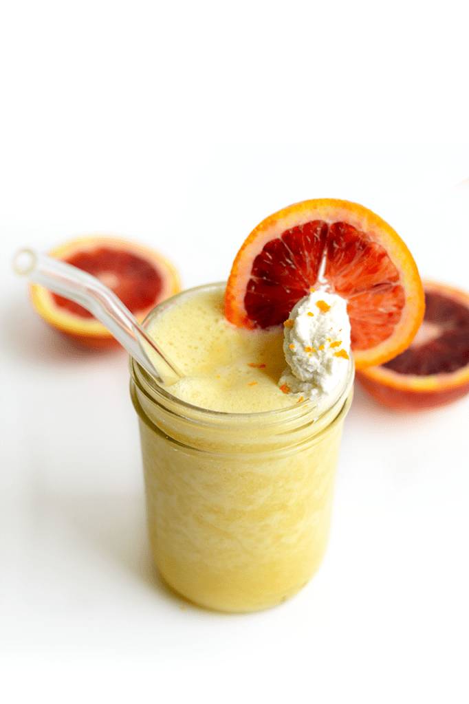 All you need are 4 simple ingredients to make this delicious and creamy Orange Creamsicle Smoothie that is packed with Vitamin C and flavor!