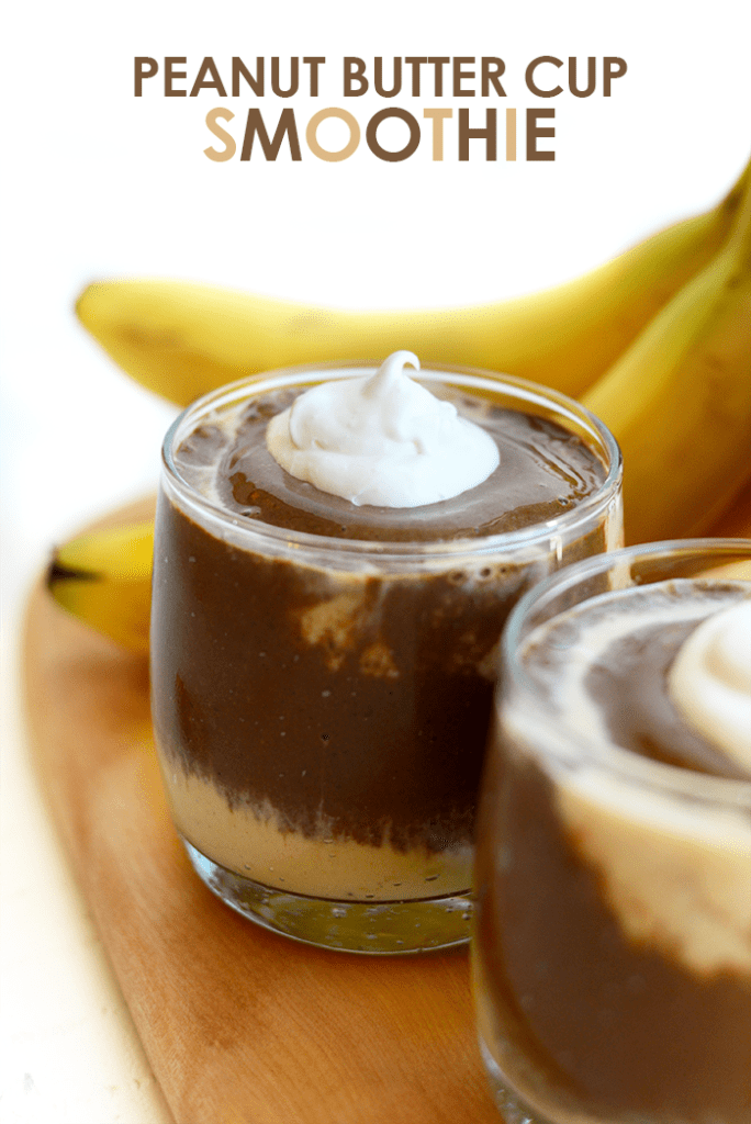 Healthy Peanut Butter Cup Smoothie - high protein and dairy-free!