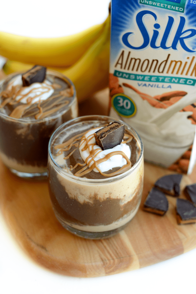 Healthy Peanut Butter Cup Smoothie - high protein and dairy-free!