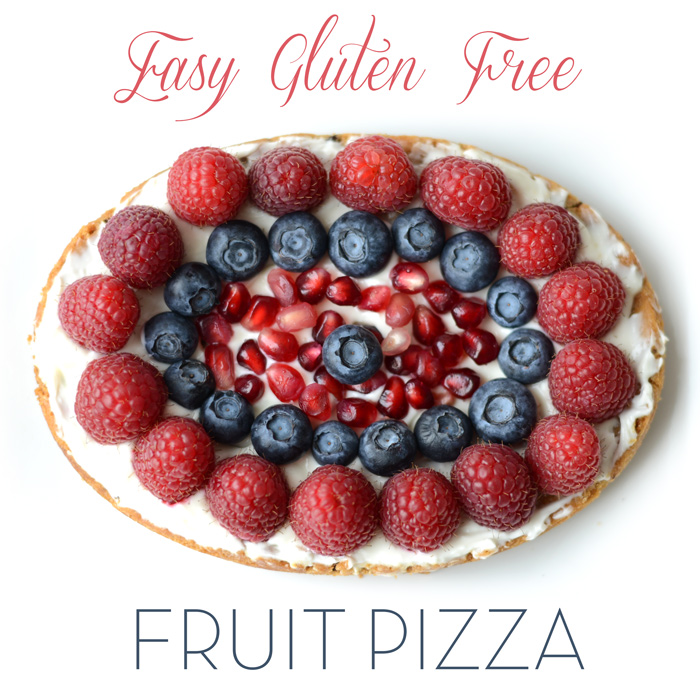 Gluten Free Chocolate Chip Cookie Fruit Pizza