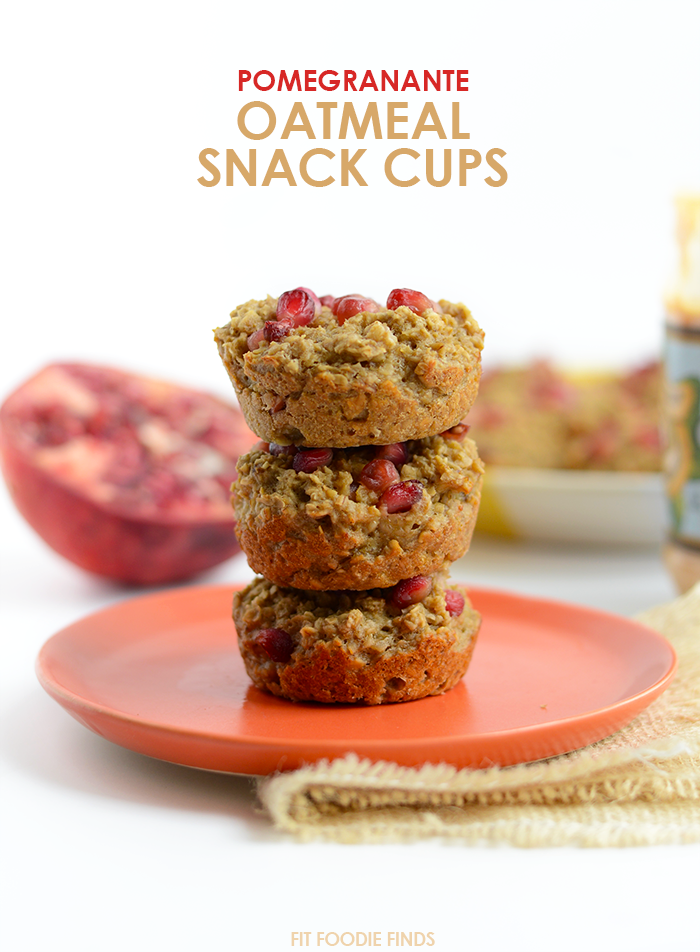 Pomegranate Oatmeal Snack Cups