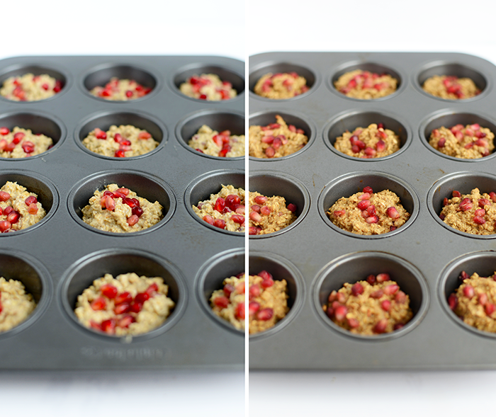 Pomegranate Oatmeal Snack Cups