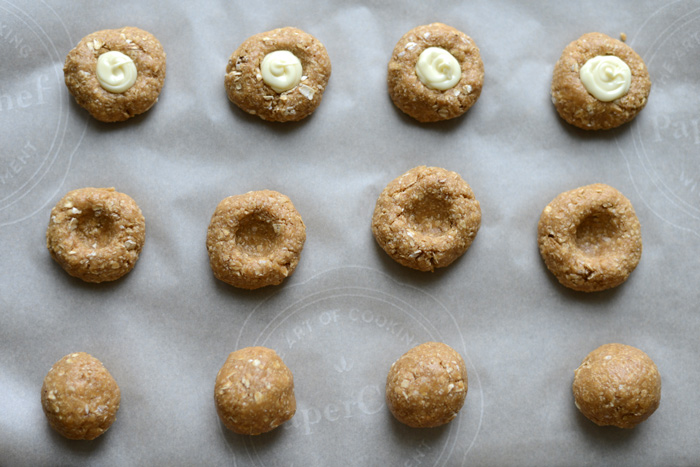 White Chocolate Protein Thumbprints