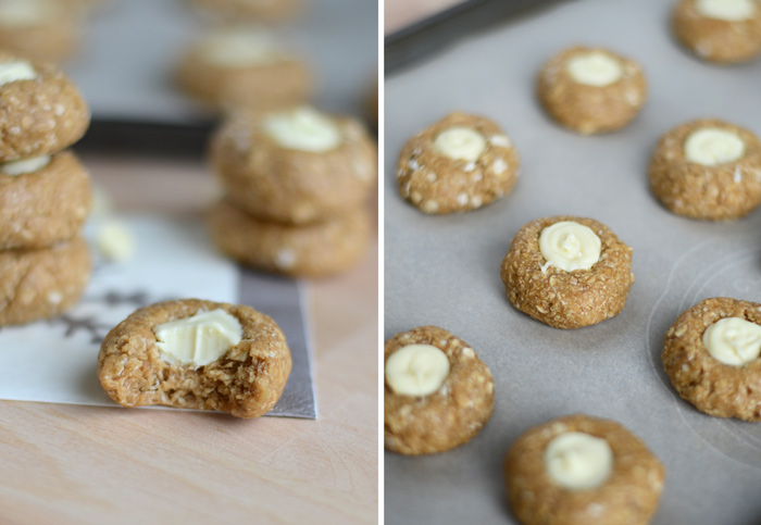 White Chocolate Protein Thumbprints