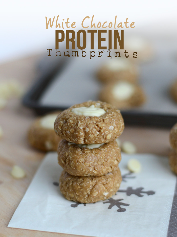 White Chocolate Protein Thumbprints