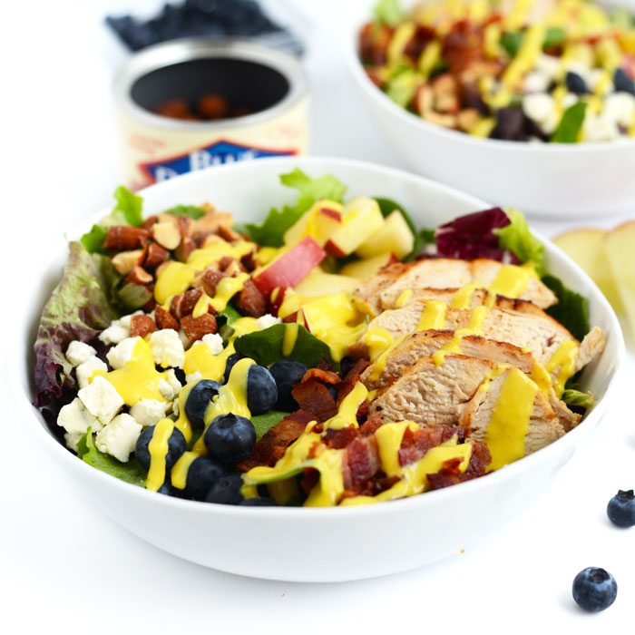 Chicken Chopped Salad with Creamy Honey Mustard Dressing