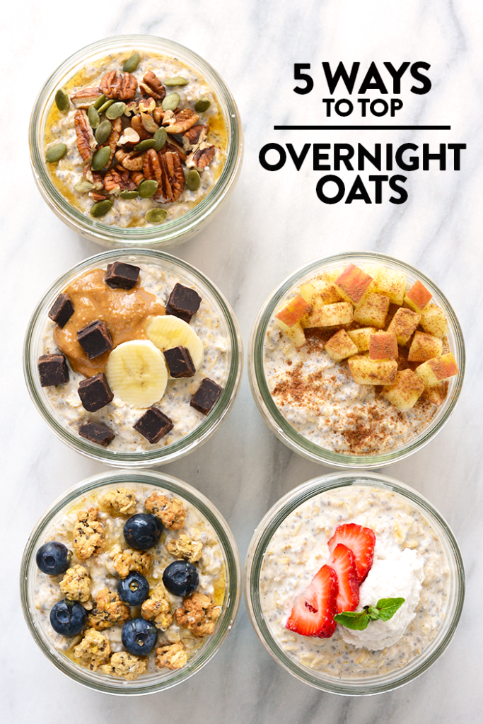 5 Ways to Top Your Overnight Oats + Vanilla Bean Overnight Oat Recipe