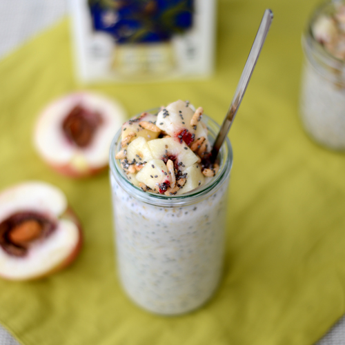 Nectarine Kefir Overnight Oats