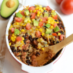 Healthy Chicken Burrito Bowl Casserole