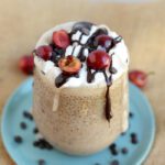 Cherry Garcia Paleo Milkshake with DIY Paleo Magic Hardshell Chocoalte