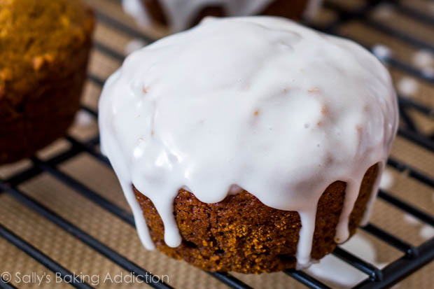 gingerbread muffins with sweet lemon glaze