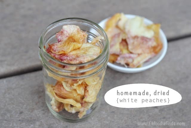 homemade dried white peaches