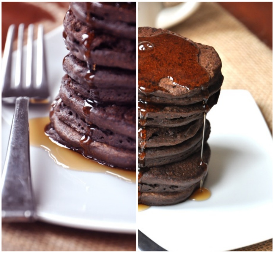 Vegan Chocolate Cardamom Pancakes