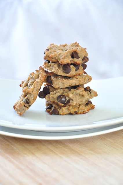 Vegan Banana Chocolate Chip Cookies.