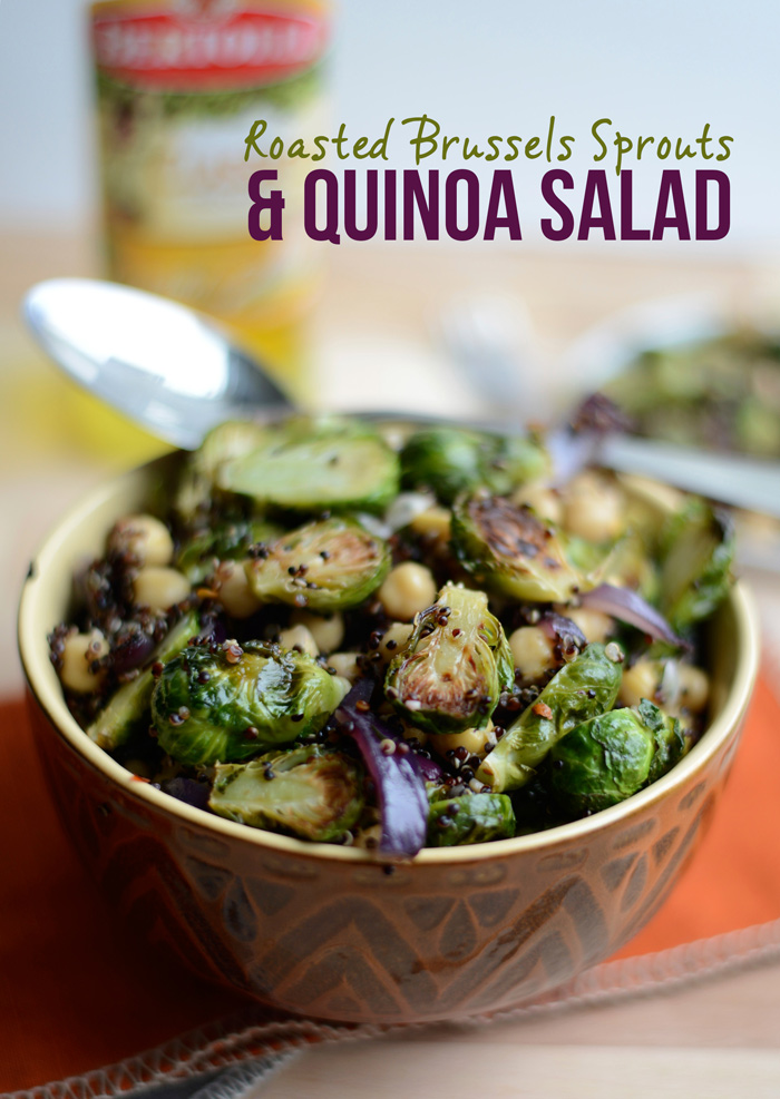 Roasted Brussels Sprouts and Quinoa Salad #thanksgiving #fitfluential