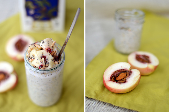 Nectarine Kefir Overnight Oats